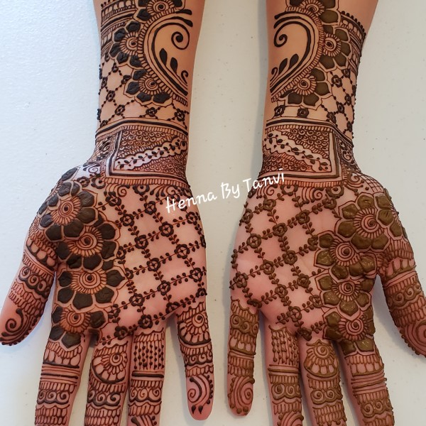 Henna design on hand