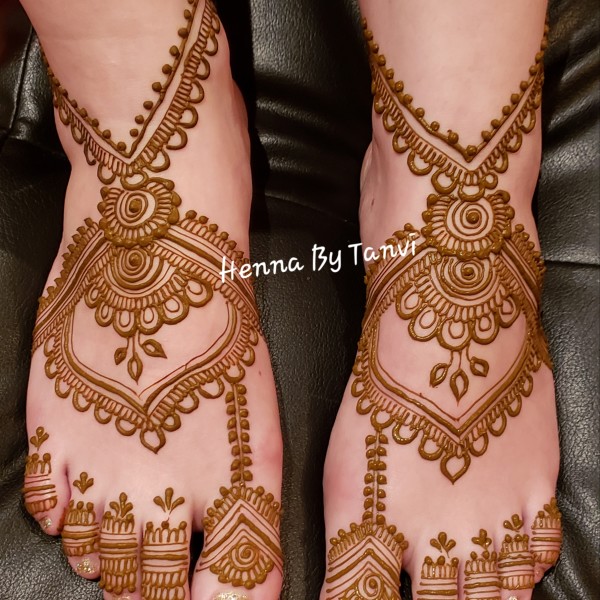 Henna artwork close-up