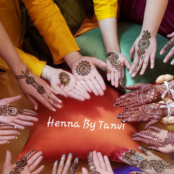 Professional henna application result